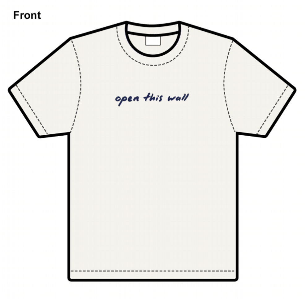 open this wall tee